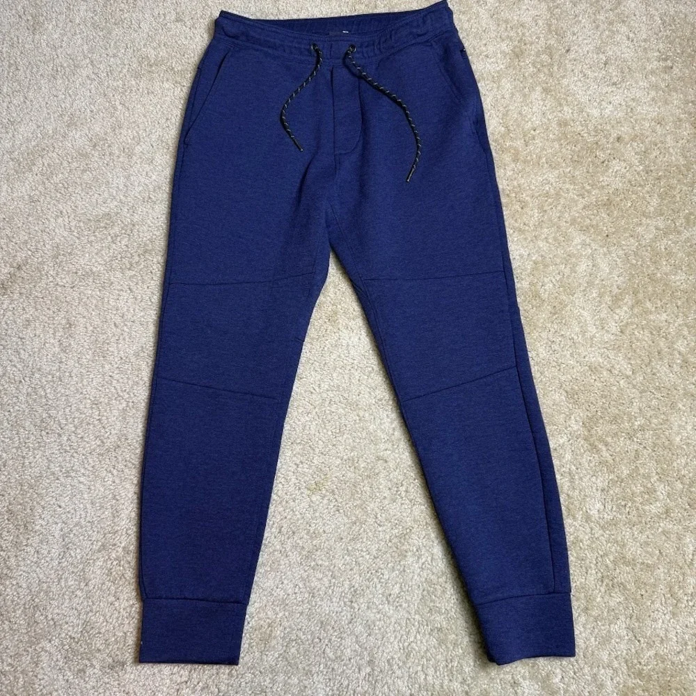 American Eagle AE Men's Jogger Sweatpants Small Blue Zip Pocket Tapered Athletic